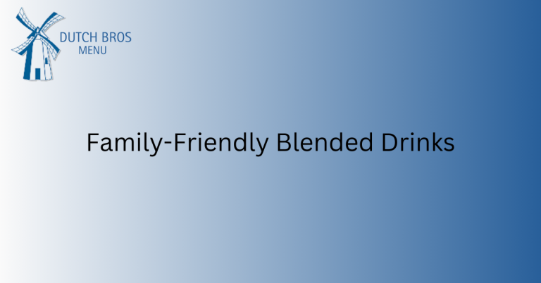 Family Friendly Blended Drinks