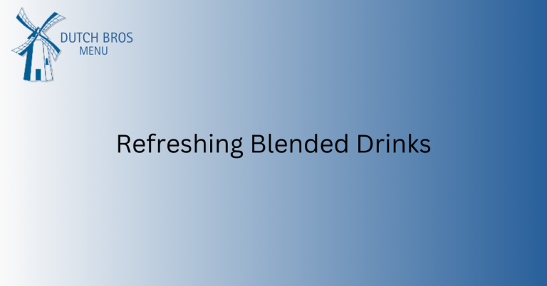 Refreshing Blended Drinks